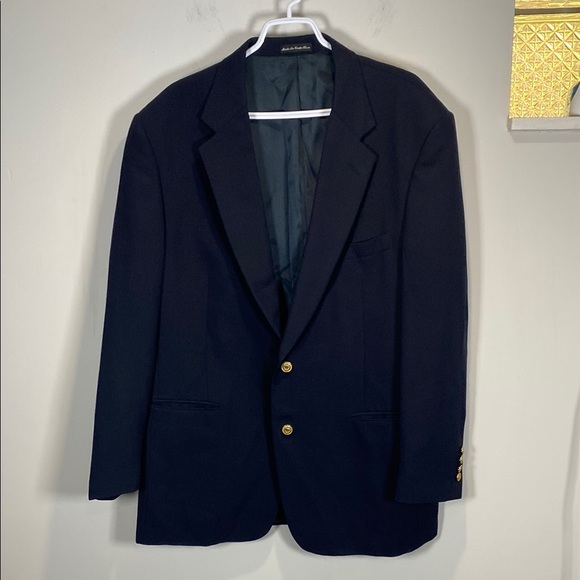 Wimbledon Tennis Blue Sport Coat Timeless with Gold Wimbledon logo buttons - Picture 1 of 9